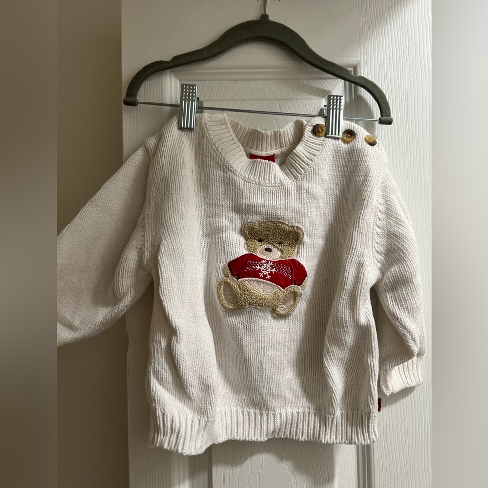 Sprockets Toddler Boy Christmas Bear Sweater